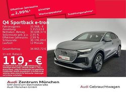 Grau Gebraucht 2023 Audi Q4 Sportback e-tron S-Line SUV | 33.968 € (Superpreis)