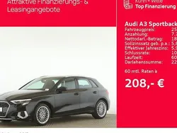 Schwarz Gebraucht 2022 Audi A3 Sportback Advanced Limousine | 24.989 € (Guter Preis)