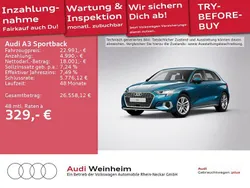 Blau Gebraucht 2022 Audi A3 Sportback Limousine | 22.991 € (Fairer Preis)