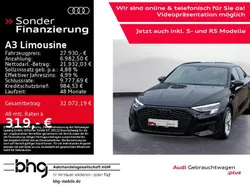 Schwarz Gebraucht 2022 Audi A3 Advanced Plus Limousine | 27.930 € (Fairer Preis)