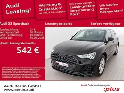 Mythosschwarz metallic Gebraucht 2024 Audi Q3 Sportback S-Line SUV | 52.990 €