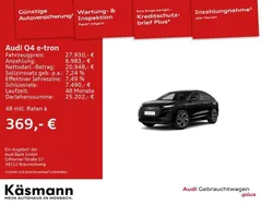 Mythosschwarz metallic (metallic) Gebraucht 2022 Audi e-tron Sportback SUV | 27.930 € (Superpreis)
