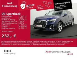 Blau Gebraucht 2024 Audi Q3 Sportback S-Line SUV | 37.410 € (Superpreis)