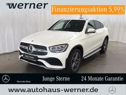 Manufaktur diamantweiß bright (metallic) Gebraucht 2023 Mercedes GLC400d AMG Coupé | 58.885 € (Fairer Preis)