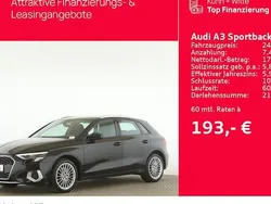 Schwarz Gebraucht 2022 Audi A3 Sportback Advanced Limousine | 24.989 € (Guter Preis)
