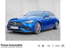 Blau Gebraucht 2023 Mercedes C300 AMG line Limousine | 48.490 € (Etwas zu teuer)