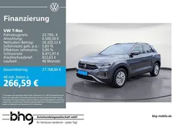 Indiumgrau metallic/schwarz Gebraucht 2024 VW T-Roc Life SUV | 23.790 € (Guter Preis)