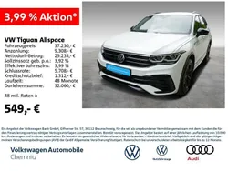 Oryxweiß perlmutteffekt Gebraucht 2022 VW Tiguan Allspace R-line SUV | 37.230 € (Fairer Preis)
