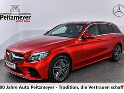 Hyacinth red metallic paint Gebraucht 2019 Mercedes C300e AMG line Limousine | 30.790 € (Teuer)