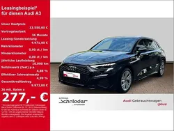 Mythosschwarz metallic Gebraucht 2024 Audi A3 S-Line | 33.550 € (Guter Preis)