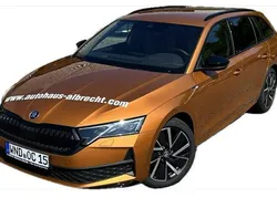 Phoenixorange metallic met. Gebraucht 2024 Skoda Octavia SportLine Kombi | 39.450 € (Teuer)
