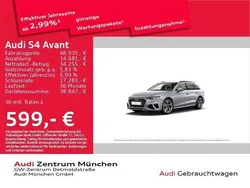 Nardograu uni Gebraucht 2022 Audi S4 Ambiente Kombi | 50.774 € (Fairer Preis)