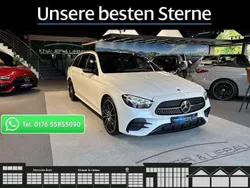 Designo diamantweiß bright (metallic) Gebraucht 2021 Mercedes E400 AMG line Kombi | 45.660 € (Fairer Preis)
