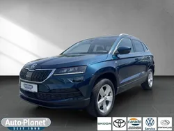 Lavablau metallic met. Gebraucht 2019 Skoda Karoq Soleil SUV | 19.490 € (Fairer Preis)