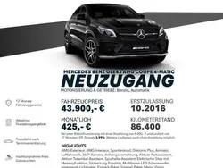 Schwarz Gebraucht 2016 Mercedes GLE43 AMG Coupé | 43.900 € (Guter Preis)