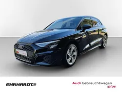 Mythosschwarz metallic Gebraucht 2023 Audi A3 Sportback S-Line Limousine | 32.490 € (Fairer Preis)