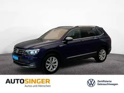 Atlantik blue metallic Gebraucht 2021 VW Tiguan Allspace Highline SUV | 33.680 € (Superpreis)