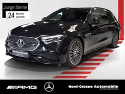 Metalliclack obsidianschwarz Gebraucht 2024 Mercedes E220 AMG Kombi | 58.490 €