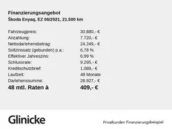 Blau Gebraucht 2021 Skoda Enyaq iV SUV | 30.880 € (Superpreis)
