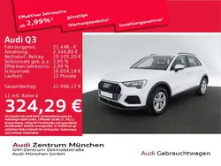 Gletscherweiß metallic Gebraucht 2021 Audi Q3 Design SUV | 21.448 € (Superpreis)