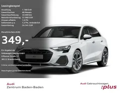 Gletscherweiss (weiss) Gebraucht 2024 Audi A3 Sportback S-Line Limousine | 36.480 € (Guter Preis)