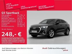 Mythosschwarz metallic Gebraucht 2023 Audi Q3 Sportback S-Line SUV | 39.117 € (Fairer Preis)
