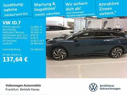 Aquamarinblau metallic/schwarz Gebraucht 2025 VW ID.7 Pro Limousine | 52.480 €