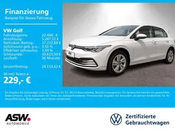 Pure white Gebraucht 2022 VW Golf VIII Life Limousine | 22.460 € (Fairer Preis)