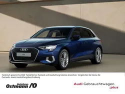 Blau (navarrablau) Gebraucht 2024 Audi A3 Sportback Ambiente Limousine | 28.270 € (Guter Preis)