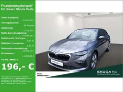 Graphitegrau metallic met. Gebraucht 2024 Skoda Scala Drive Kleinwagen | 24.450 € (Etwas zu teuer)
