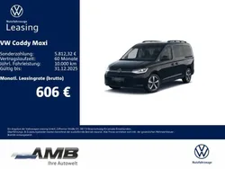 Schwarz Neu 2025 VW Caddy Maxi Dark Label Van / Kleinbus | 54.440 € (Teuer)