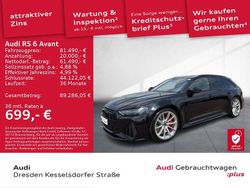Sebringschwarz kristalleffekt Gebraucht 2022 Audi RS6 Ambiente Kombi | 81.490 €