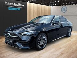 Metalliclack obsidianschwarz Gebraucht 2024 Mercedes C200 AMG Limousine | 46.588 € (Teuer)