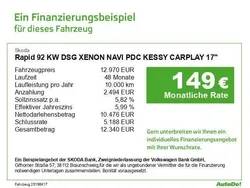 Weiß Gebraucht 2016 Skoda Rapid Limousine | 12.970 € (Fairer Preis)