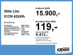 Weiß Gebraucht 2021 Fiat 500e Icon | 15.900 € (Guter Preis)