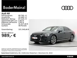 Mythosschwarz Gebraucht 2024 Audi A8 Comfort Limousine | 89.760 €