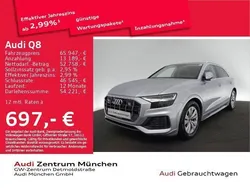 Florettsilber metallic Gebraucht 2022 Audi Q8 Ambiente SUV | 65.947 € (Superpreis)