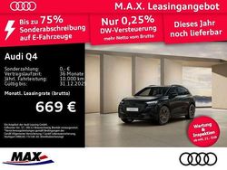 Mythosschwarz metallic Neu 2025 Audi Q4 e-tron S-Line SUV | 59.480 € (Etwas zu teuer)