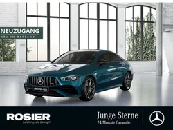 Blau / hyperblau Gebraucht 2024 Mercedes CLA35 AMG Premium Plus Coupé | 56.890 € (Etwas zu teuer)