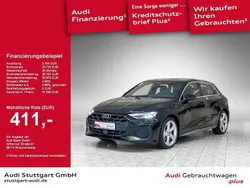 Mythosschwarz metallic Gebraucht 2024 Audi A3 Sportback S-Line Limousine | 37.640 € (Guter Preis)
