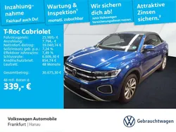 Ravennablau metallic/schwarz Gebraucht 2024 VW T-Roc Cabriolet Cabrio | 25.980 € (Guter Preis)