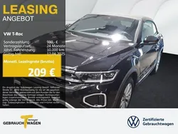 Schwarz Gebraucht 2024 VW T-Roc Cabriolet Style Cabrio | 25.230 € (Superpreis)