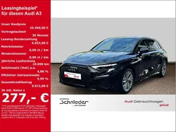 Schwarz Gebraucht 2024 Audi A3 Sportback S-Line Limousine | 35.490 € (Guter Preis)