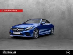 Brillantblau Gebraucht 2021 Mercedes C180 AMG line Cabrio | 35.489 € (Fairer Preis)