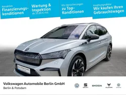 Brillantsilber metallic Gebraucht 2024 Skoda Enyaq iV SportLine SUV | 52.450 € (Etwas zu teuer)