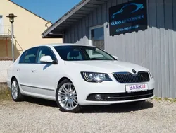 Moonweiss metallic Gebraucht 2015 Skoda Superb Elegance Limousine | 15.450 € (Fairer Preis)