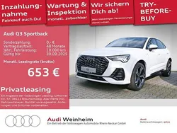 Gletscherweiß metallic Gebraucht 2024 Audi Q3 Sportback S-Line SUV | 49.999 € (Teuer)