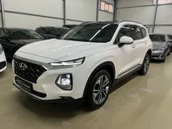 Weiß white cream / mic Gebraucht 2019 Hyundai Santa Fe Premium SUV | 26.990 € (Teuer)