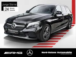 Metalliclack obsidianschwarz Gebraucht 2020 Mercedes C200 AMG Kombi | 26.490 € (Etwas zu teuer)