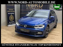 Reef blue metallic (metallic) Gebraucht 2021 VW Polo R-line Limousine | 21.900 € (Fairer Preis)